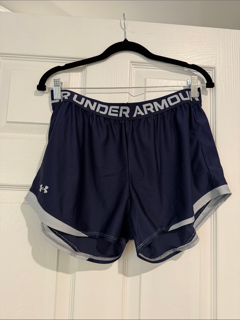 Under Armour Navy and Gray Athletic Running Shorts